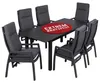 Gartenmöbelset Relaxsessel Merida + Hocker mit Tisch Tarifa Produktbild-Vorschau 2