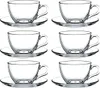 PASABAHCE Kaffeetassen-Set mit Glasteller, Produktbild-Vorschau 1