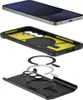 An exploded view of a phone case and its components, including a phone. Produktbild-Vorschau