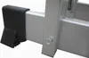 A close-up view of the bottom section of an aluminum ladder, showing the rubber foot and a bolt attachment. Anteprima dell’immagine prodotto