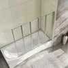 120x140cm Badewannenfaltwand 5-teilig Badewannenaufsatz Produktbild-Vorschau 2