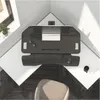 A top-down view of a corner desk setup with a standing desk converter. Anteprima dell’immagine prodotto