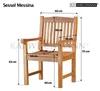 Teakholz Sessel Messina massiver wetterfester Holzsessel Produktbild-Vorschau 6