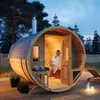 FinnTherm Fass-Sauna Sam, Aussensauna Fichte unbehandelt, Produktbild-Vorschau 1