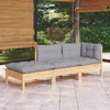 vidaXL Ensemble de salon de jardin 3 pièces avec coussins Voir les images du produit 10