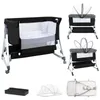 2 in 1 Beistellbett Babywiege Reisebett,Babybetten bis 25 Produktbild-Vorschau 3