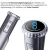Close-up shots of a silver hand blender with a digital display showing '8' and a 'TURBO' button. Voir les images du produit