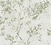 A close-up of a wallpaper pattern featuring a delicate, watercolor-style floral or branch design in muted green tones against a textured, off-white background. Produktbild-Vorschau