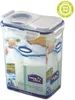 A LocknLock food storage container filled with flour, shown with a background image of eggs and wheat. Produktbild-Vorschau