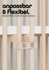 Close-up of a wooden crib or playpen structure with text overlay. Produktbild-Vorschau