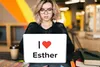 MuchoWow® Laptop Aufkleber Sticker Cover Ich liebe - Esther Produktbild-Vorschau 5