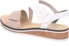 Rieker Damen Keil-Sandaletten Weiß/Beige Voir les images du produit 23