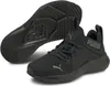 A pair of black Puma sneakers shown from a diagonal angle, with one shoe slightly in front of the other. The sole of one shoe is also visible. Voir les images du produit