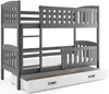 A grey and white bunk bed with a pull-out drawer. Produktbild-Vorschau