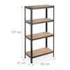 2 rayonnages robustes, 4 étagères, dimensions : 157 x 80 x Voir les images du produit 4
