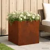 vidaXL Tuinplantpot, roestlook, 35 x 35 x 35 cm, Productafbeelding-voorbeeld 2