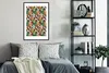MuchoWow® MuchoWow® Gerahmtes Poster Blumen - Rot - Muster Produktbild-Vorschau 2