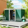 Outsunny Gerätehaus Gartenhaus mit Schiebetür Outdoor Stahl Produktbild-Vorschau 2