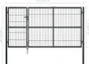 vidaXL Brama ogrodowa ze słupkami stal 350×140 cm antracyt Podgląd zdjęcia produktu 5