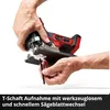 Hands are shown changing a saw blade on a jigsaw. Produktbild-Vorschau