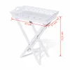 vidaXL Table de service/d'appoint avec plateau blanc Voir les images du produit 7
