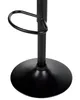 The base and stem of a black bar stool are shown against a white background. Náhled obrázku produktu