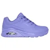A side view of a single purple Skechers sneaker against a white background. Náhled obrázku produktu