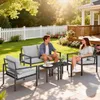 Outsunny Gartenmöbel Set 4 Personen wetterfest Produktbild-Vorschau 2