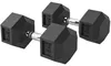 HOMCOM Hexagon Dumbbells, gietijzeren halterset, grip met Productafbeelding-voorbeeld 1