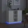 vidaXL LED-Sideboard Weiß 90 x 32 x 75 cm Holzwerkstoff Produktbild-Vorschau 6