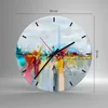 Wanduhr - Rund - Glasuhr - Abstraktion modern - 30x30cm - Produktbild-Vorschau 3