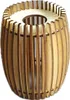 A wooden lampshade with a slatted design. Produktbild-Vorschau