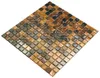 braunes Mosaik mit goldenem Metallicstaub. Poolmosaik in Produktbild-Vorschau 2