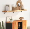 " " Wandregal 110x20x2,5 cm Rechteckig Massivholz Akazie Produktbild-Vorschau 4