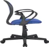 Bürostuhl Schreibtischstuhl Blau/Schwarz H-2408F/2059 Produktbild-Vorschau 3