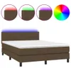 Boxspringbett mit Matratze & LED Dunkelbraun 140x190 cm Produktbild-Vorschau 1