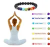 7 Chakra Bracelet de pierres de lave, Bracelet de pierres Produktbild-Vorschau 6