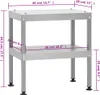 vidaXL Tisch für Räucherofen 40x28x44,5 cm Verzinkter Stahl Produktbild-Vorschau 6