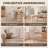 HOMCOM Eetkamerstoelen, set van 2, keukenstoel met Productafbeelding-voorbeeld 8