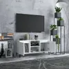 A modern living room scene with a TV stand, television, and decorative items. Produktbild-Vorschau