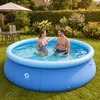 Runder Aufstellpool aus PVC 360 x 76 cm, blau, für Garten Produktbild-Vorschau 5