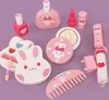 360Home Makeup Spielzeug Holzspieltisch Frisiertisch Produktbild-Vorschau 5