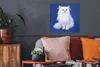MuchoWow® Poster Weiße Perserkatze mit blauem Hintergrund Produktbild-Vorschau 2