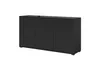 A black three-door sideboard on a white background. Produktbild-Vorschau
