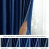 Gardine Kräuselband 140x245 cm Vorhang Indigo Verdunkelnd Produktbild-Vorschau 2