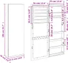 vidaXL Armoire à bijoux à miroir avec éclairage LED montage Voir les images du produit 8