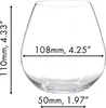 A clear, studio shot of a wine glass with dimensions indicated. Produktbild-Vorschau