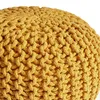 Pouf a maglia pouf seduta pouf seduta pouf a maglia grossa Anteprima dell’immagine prodotto 2