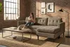 riess-ambiente Retro Ecksofa STOCKHOLM 220cm hellbraun Cord Produktbild-Vorschau 3