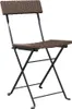 vidaXL Chaises de bistrot 2 pcs. Pliable Marron Poly rotin Voir les images du produit 3